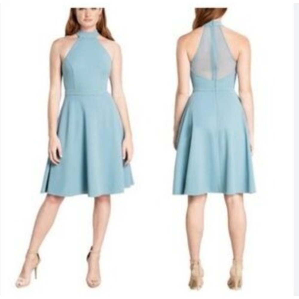 NWT Dress The Population Halter Neck Paulina Fit & Flare Cocktail Party Dress XS